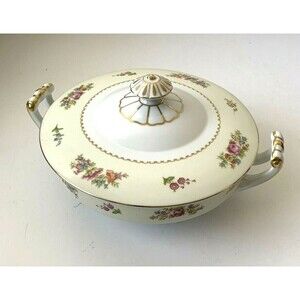 Noritake Empire Covered Vegetable Bowl Flowers Made in Japan